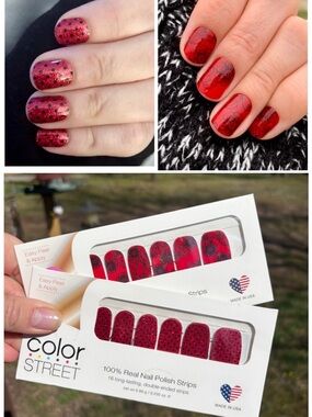Color Street nails WISTERIA LANE & MOULIN ROUGE retired rare red Minnie Mouse